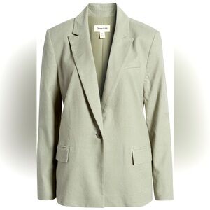 Nordstrom Open Edit Relaxed Fit Oversize Blazer | Mint Green | Size 3X